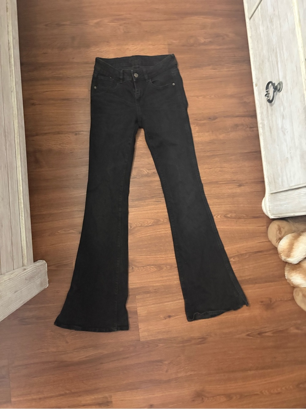 Zara Black Denim Flared Jeans